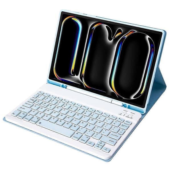 A13B Leather+TPU Tablet Case Bluetooth Keyboard Case with Pen Holder for iPad Pro 11 (2024)