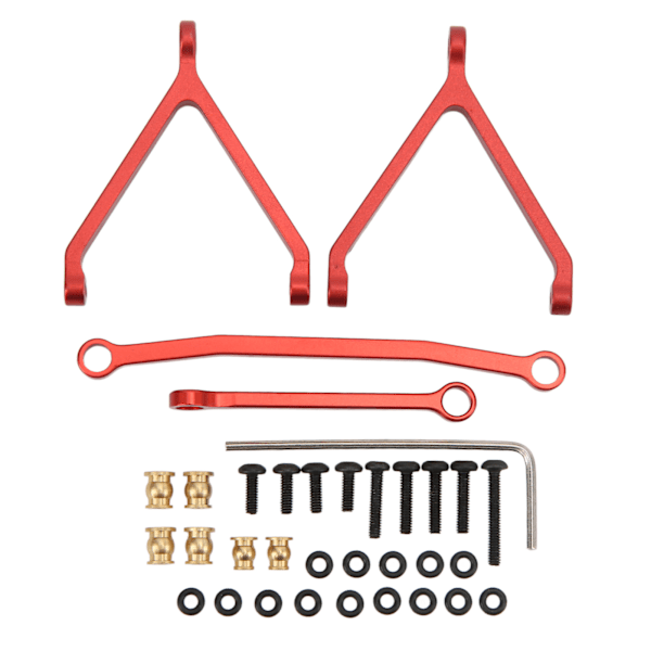 RC Chassis Links Styringsstag Aluminium Legering Oppgraderingsdeler for FMS FCX24 1/24 Crawler Rød