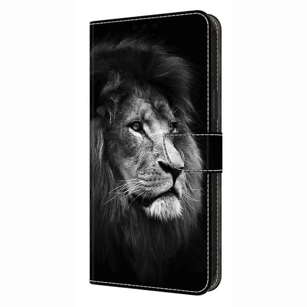 TKdaddy Samsung Galaxy A16 5G/4G Fodral - Plånboksfodral med Mönstertryck Stativ, Lejon Design Läder Telefonfodral