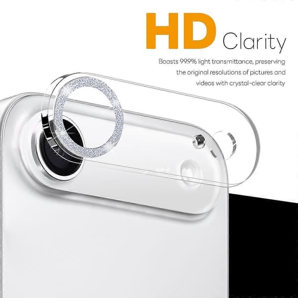 NORTHJO Lens Protector for iPhone 17 Air Camera, Glitter Bling Circles, Tempered Glass, HD Clear 3D Full