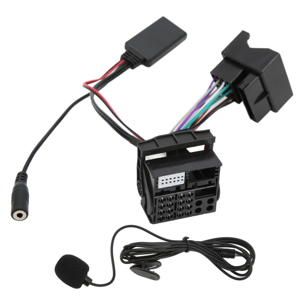 12-nastainen Bluetooth 5.0 Aux-äänikaapeliadapteri, jossa mikrofoni ja handsfree-toiminto, Peugeot 207 307 407 308 -autoihin