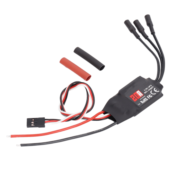 RC 20A børsteløs ESC-hastighetsregulator med 3,5 mm bananplugg loddet 5V 2A BEC-utgang for RC-dronefly-tilbehør