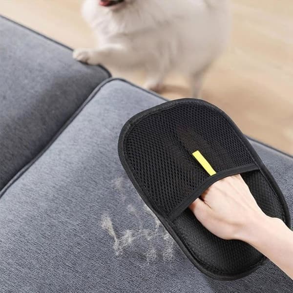 2-pack pälsvårdshandskar för husdjur, texturerad handske för trimning, tvätt, utredning och borstning