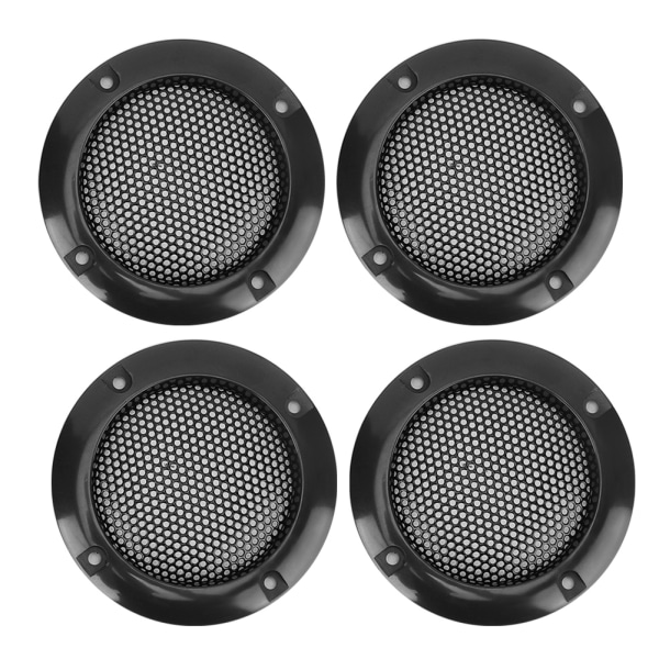 4 st 2-tums högtalargaller Mesh dekorativt ljudhögtalargaller (svart)