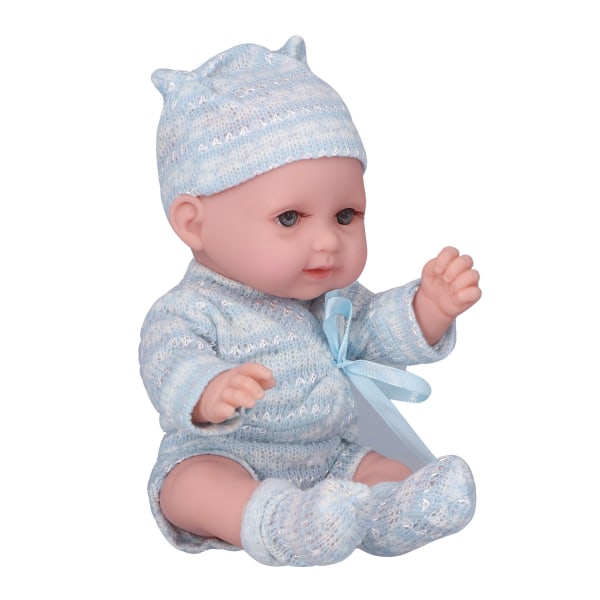 11 tuuman simuloitu baby Söpö elävä vauvanukke vaatteilla lelu Syntymäpäivälahja Sininen