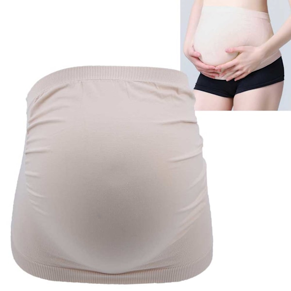 Maternity Bælte Åndbar Abdominal Graviditetsstøtte Bælte Blød Maternity Belly Brace Hudfarve L