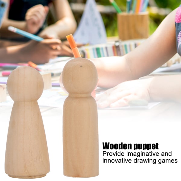 20 kpl Innovatiivisia nukkemarionetteja käsitöitä koristeita tee-se-itse puinen lelu perheelle / koulu / yhteisöJM01895