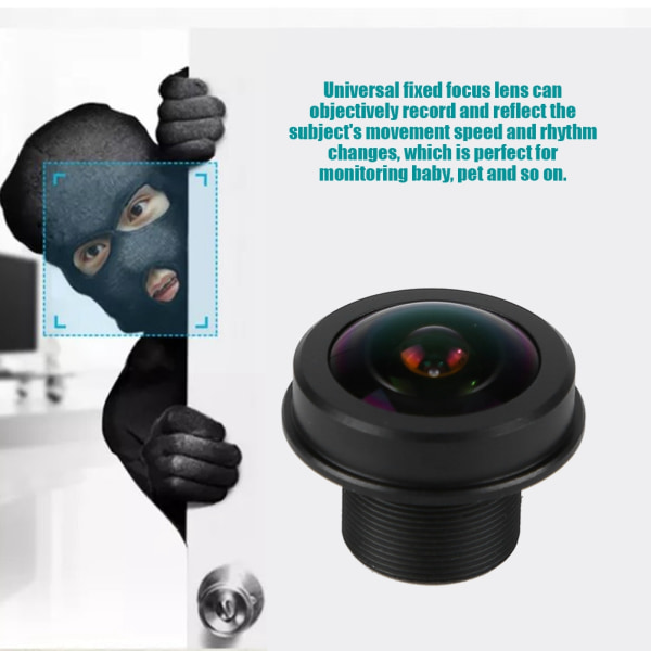 1,56 mm 180° vidvinkel 5 MP HD Fisheye Board-objektiv for CCTV-overvåkingskamera