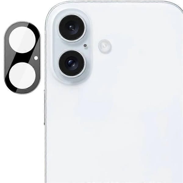 For iPhone 16 Plus/iPhone 16 Camera Lens Protector WANLONFENG HD Full Black Silk Printed Lens Film