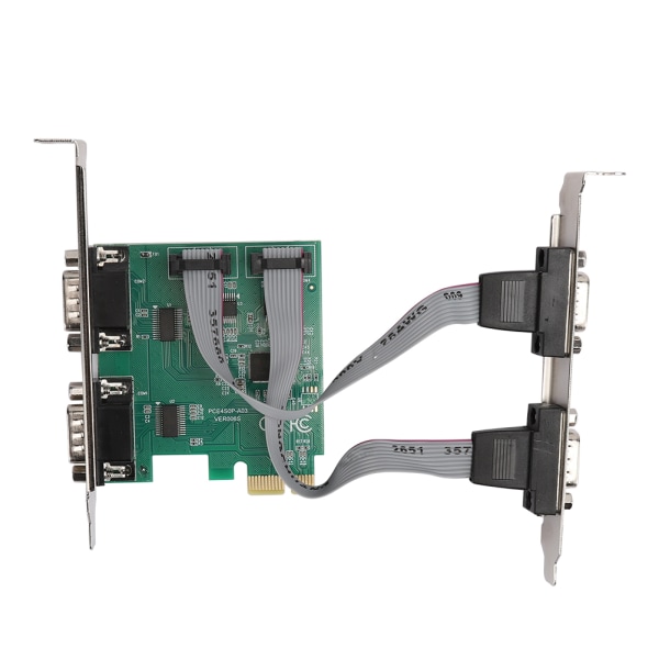 Utvidelseskortadapterkonverter PCI E RS232 4-ports seriell port 2,5 Gb s full duplekskanal