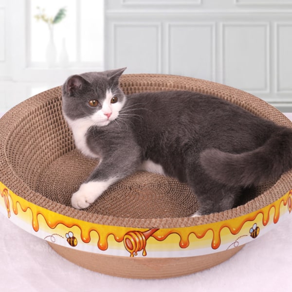 Cat Scratch Bed Dobbeltlags Aftagelig Komfortabel Killing Scratch Pad Seng til Stress Relief