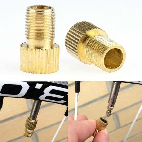 Presta Ventiladapter - Konverterar Presta Ventil till Schrader Ventil - Pumpar Däck Med En Standard Cykelpump Eller Luftkompressor (4-pack)