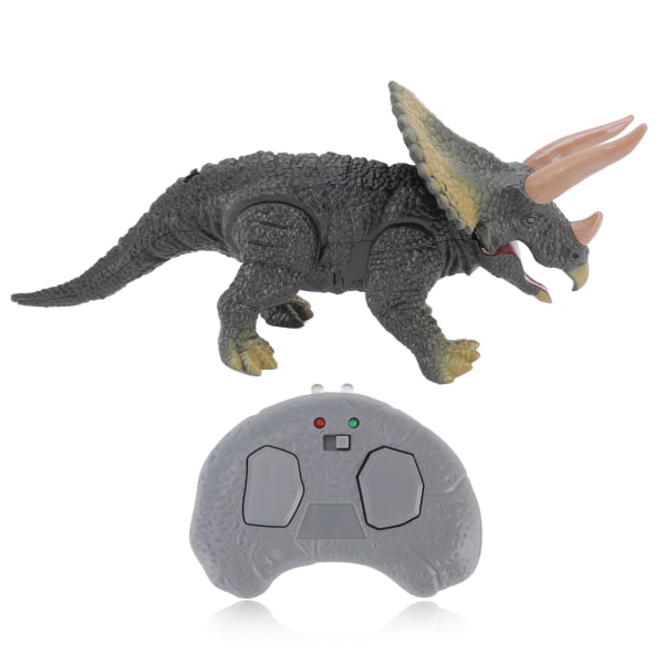 RC Dinosaur Legetøj Simulering Fjernbetjening Triceratops Legetøj Gåben Glødende øjne Åbner munden for drenge piger