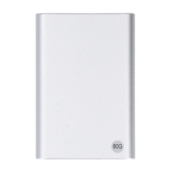 2,5 tuuman HDD Ulkoinen Kotelo Type C USB3.1 Jopa 10 Gt/s Ultra Ohut Kannettava Ulkoinen Kiintolevy Mobiili Kiintolevy PC:lle Kannettavalle Tietokoneelle Hopea 80 Gt