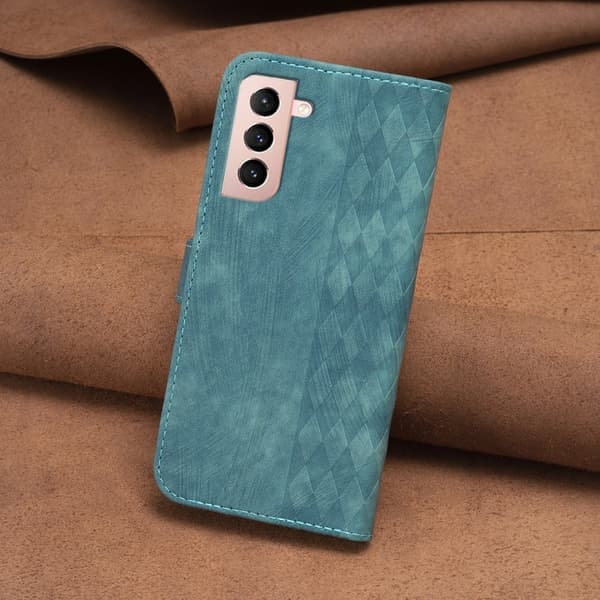 Samsung Galaxy S21 5G Cover i ternet præget læder grøn Grøn Grön