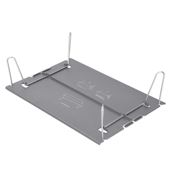 Piknik sammenleggbart bord Bærbart aluminiumslegering utendørs minibord for campingfiske VandringGrå