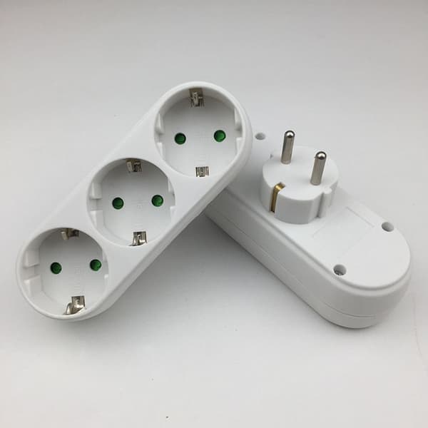 3-vejs stikadapter, 3-vejs multi-stik til væg eller skrivebord
