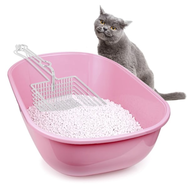 Metallinen kissanhiekkakauha Poop Pet Sand Shovel puhdistustyökalu ontto muotoilu