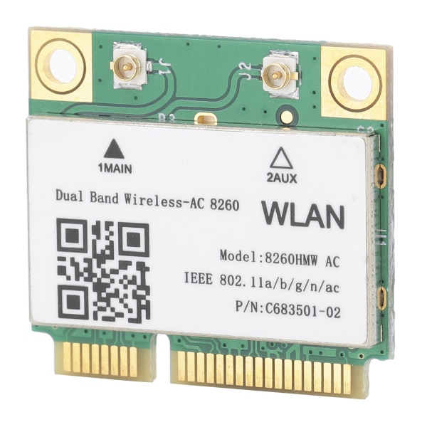 Trådløst netværkskort Gigabit DualBand 2.4G/5G Bluetooth4.1 Mini PCIE 802.11ac 867Mbps 8260HMW