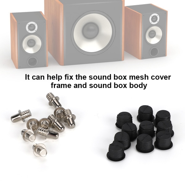 Sound Box Mesh cover kaiuttimen rungon nepparikiinnitys muovinen metallinen napsautuspainike