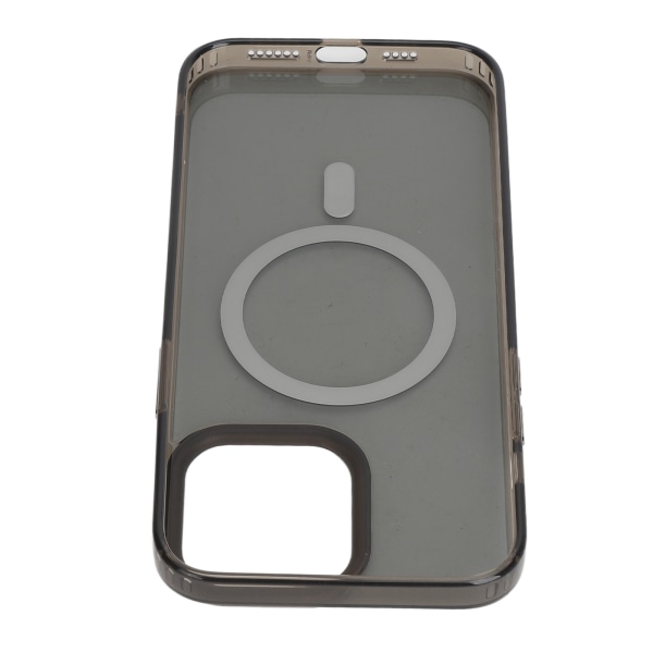 Phone case runt om Skyddande Transparent Magnetisk Anti Drop Bekvämt grepp gör-det-själv cover Black Tan för IOS 14promax