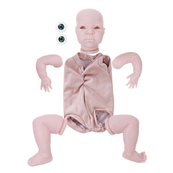 Omålad Reborn Doll Kit DIY Toddler Full Body Silicone Baby Head Limbs SetOmålad Doll Kit