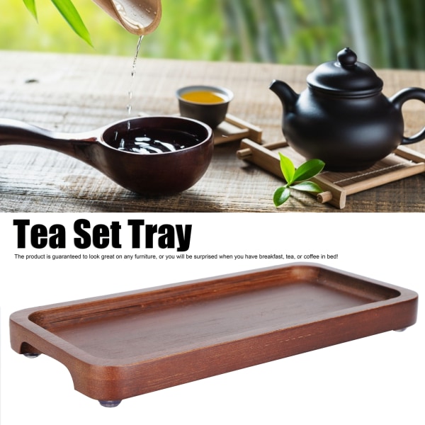 Kaffebrett Bambus Japansk Tebrett Fruktfat for Husholdningskaffebord Store Sofaer
