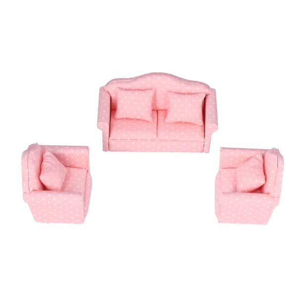 1:12 Miniatyr Dukkehus Sofa DIY Mini Dukkehus Sofa Møbler Leketilbehør