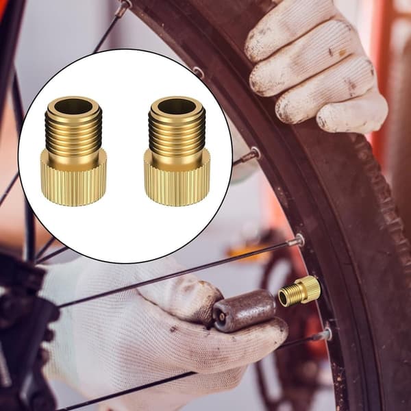 2-pack Presta ventil till Schrader adapter - Standard cykelpump eller luftkompressoradapter