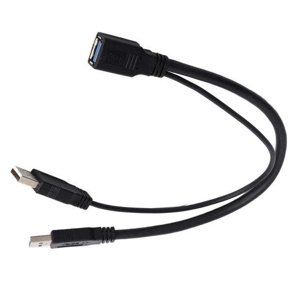 30 cm Forlengelseskabel Konverter Ekstra Strøm USB 3.0 Hunn til Dobbel Hann for 2,5-tommers Mobil Harddisk