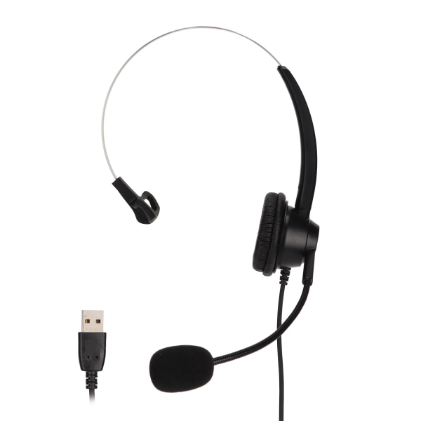 H360DUSB Single Ear Business Headset Black Noise Reduction USB Business Headset for USB Interface