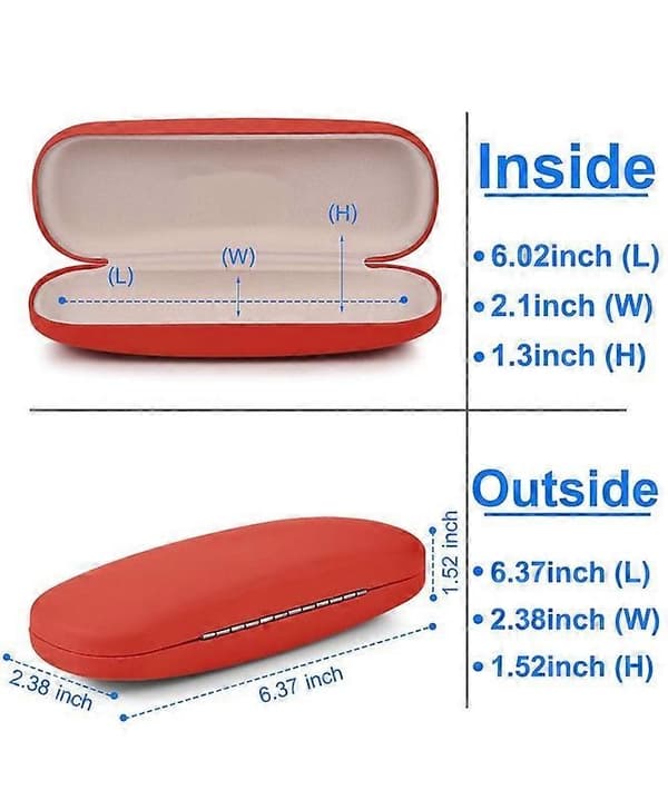 Unisex Hard Shell Eyeglass Case, Protective Case For Glasses