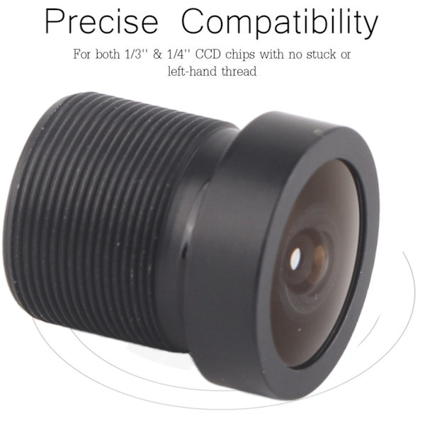 150° Vidvinkel IP Kameraobjektiv til CCTV med 2,1 mm M12*0,5, 1/3' & 1/2,9' CCD Chips