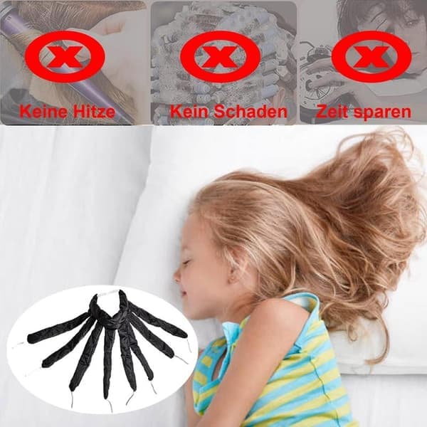 Varmefri krøllejern, blæksprutteformet varmefri hårkrøller, bølgekrøller, doven krøller, bløde værktøjer