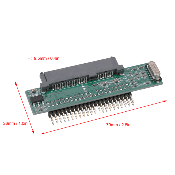2,5 tommer SATA-harddisk til IDE 44-pin interfaceadapterkort seriel til parallel port til bærbar computer