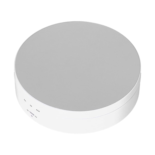 Motorisert roterende displaystativ 138mm elektrisk roterende dreieskive 3 hastighetsjusterbar USB-drevet smykkevisning brakett hvit