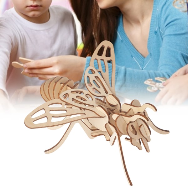 Träpusselleksak 3D Barn Barn Baby Utbildning tidigt lärande DIY Pusselleksak006