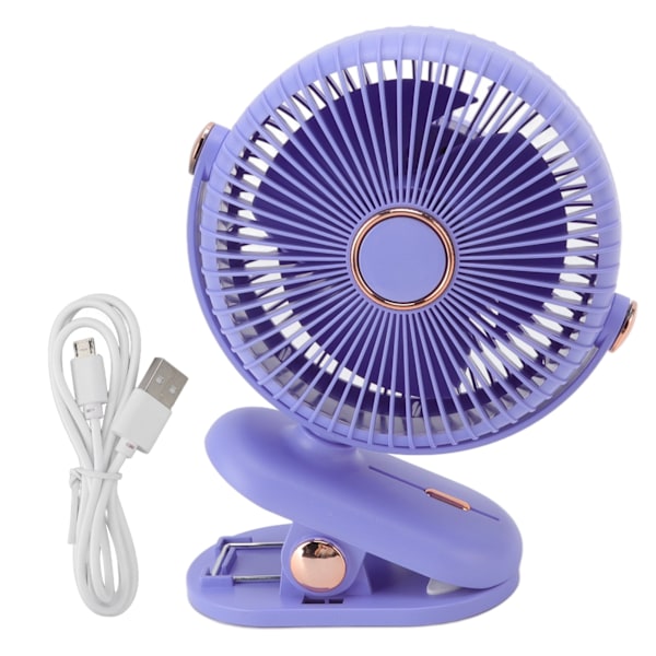 Desk Clip On Fan 3 Wind Speed Safe Design Compact Portable Desktop Fan Clip On Fan for Home Dorm Stroller Purple