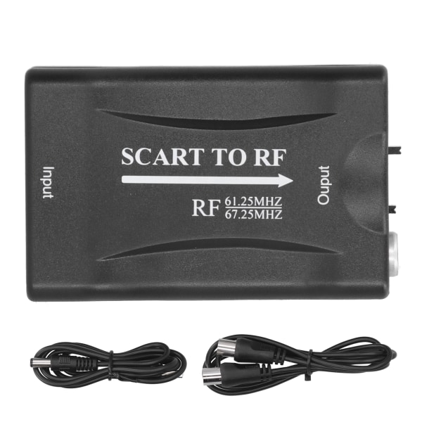 SCART til til RF videoadapter til RF 67,25Mhz/61,25Mhz Output Converter til TV Box