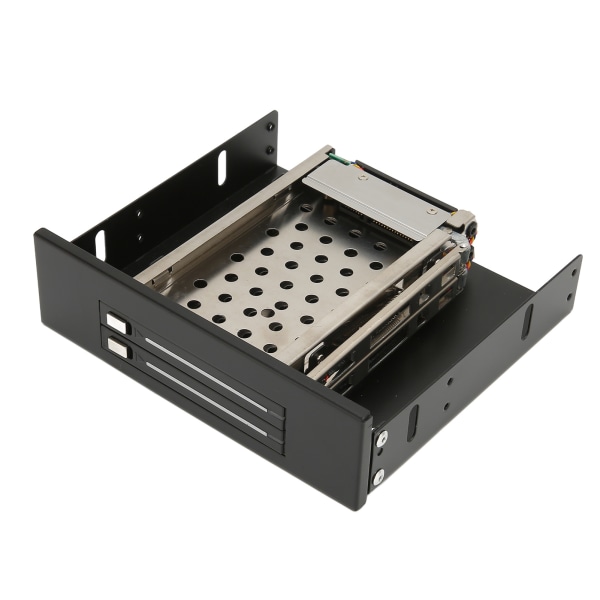 2,5 tuuman sisäinen HDD-kotelo, kaksoispaikkainen SATA II -liitäntä, 7–9,5 mm:n kiintolevyn paksuus, HDD-siirrettävä kehikko