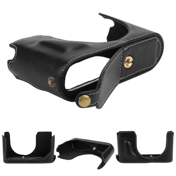 PU- case cover Leica Q2 -kameralle ja paristolokeron aukko, musta
