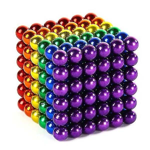 216 bitar 5 mm magnetiska bollleksaker kreativa pedagogiska magnetleksaker färgglada magnetiska tidig utbildningspussel