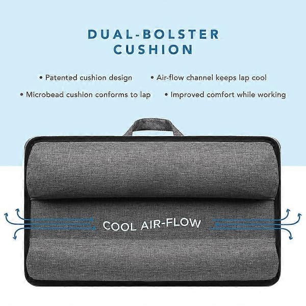 Home Office Lap Desk with Device Ledge, Mouse Pad, and Phone Holder