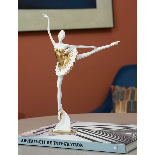 30 cm Dancer Statue Dekor Figur Kvinne Skulptur Resin Yoga