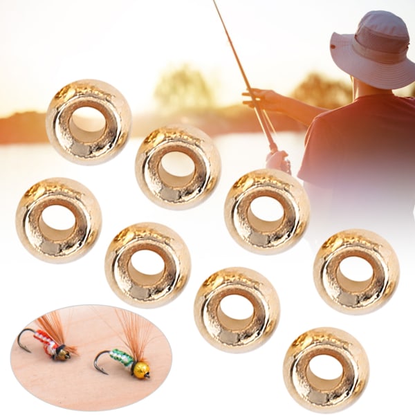 25 stk Fluestrikking Tungsten Legering Perler Runde Nymfehode Ball Fiskeutstyr Gull (2,8 mm)
