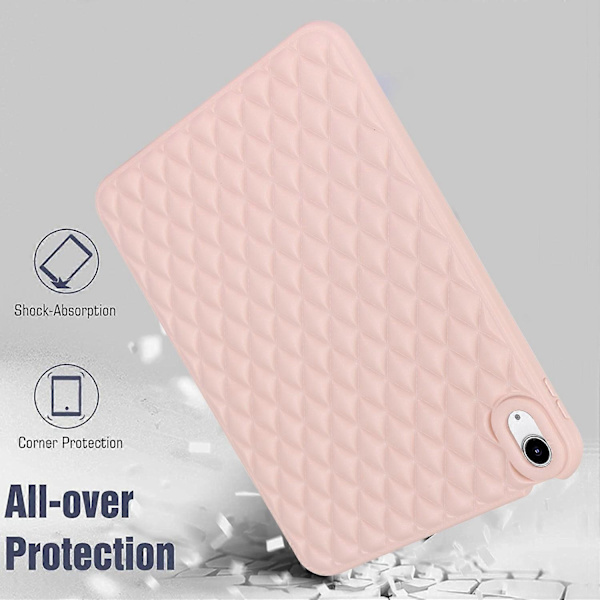 Anti-drop Protective Back Cover for iPad 10.9 (2022) Rhombus Pattern Soft TPU Tablet Case