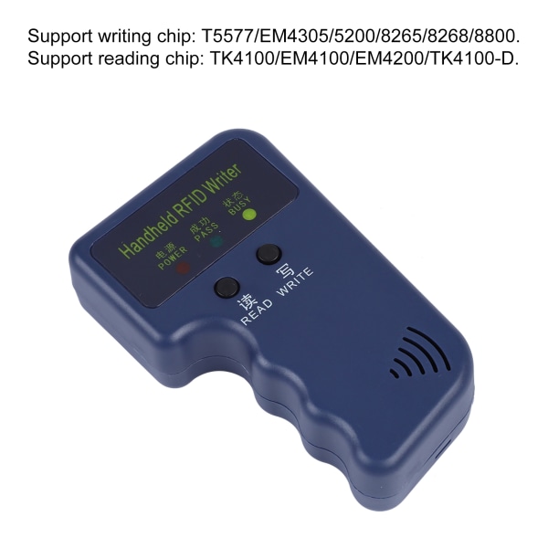 Bærbar håndholdt skriver kopimaskin duplikator for 125KHz RFID ID-kort med 5 tagger