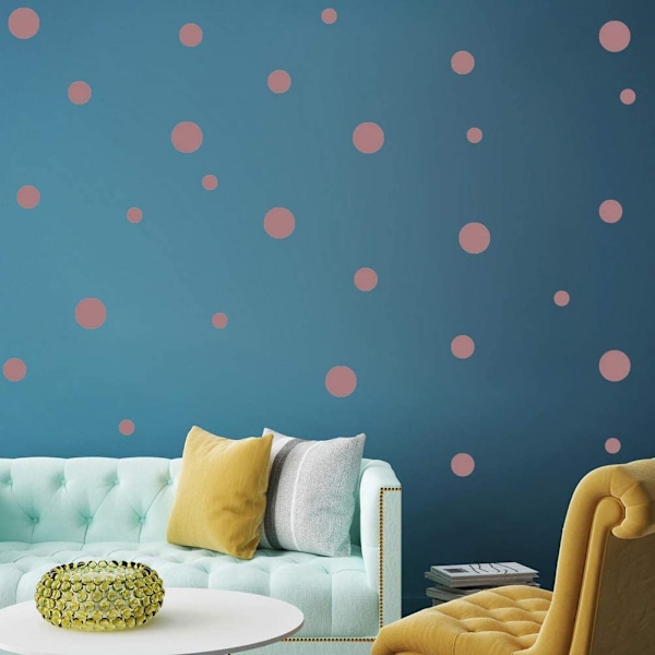 200 stk Polka Dot veggklistremerer flyttbare runde klistremer DIY-dekorasjoner