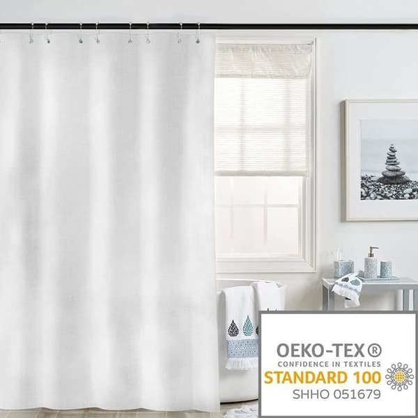Duschdraperi - Vit - 240 x 200 cm - Vattentätt - Mögelresistent - Antibakteriellt