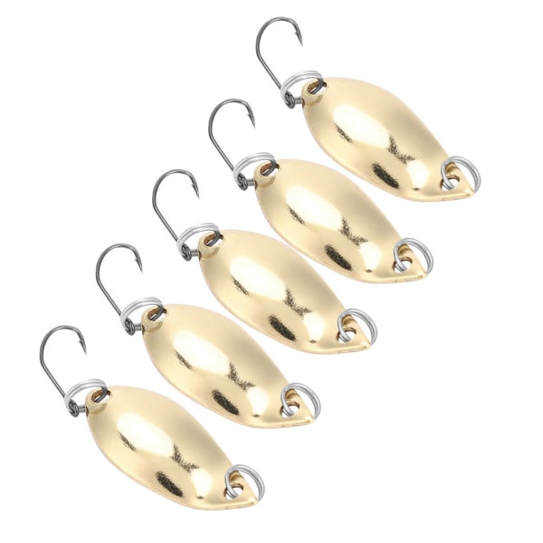 10 stk. fiskelokker Wobbler agn SpoOn stil Kunstige metalagn Krog (Guld, 2,5g)